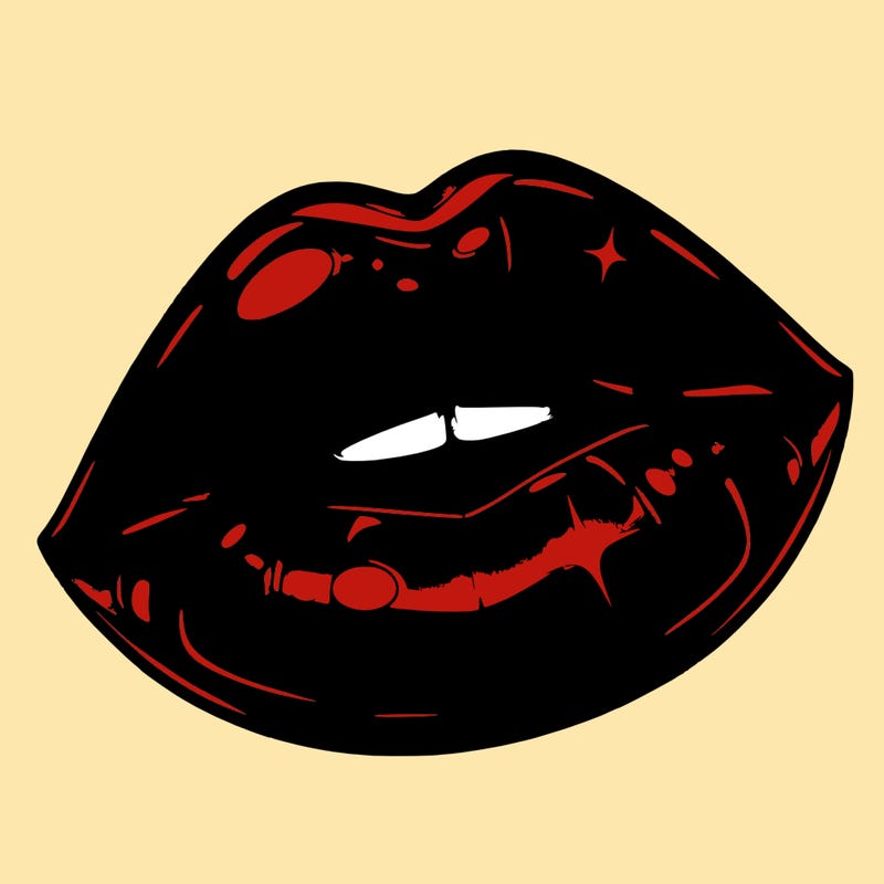 realistic glossy lips