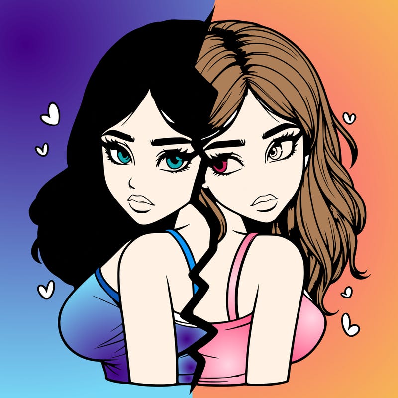 realistic girl split