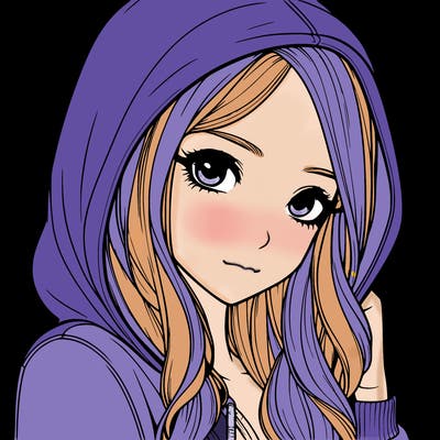 realistic adult girl with hoodie on