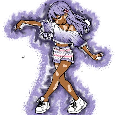 realistic girl danceing