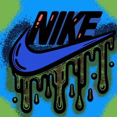 dripping nike logo