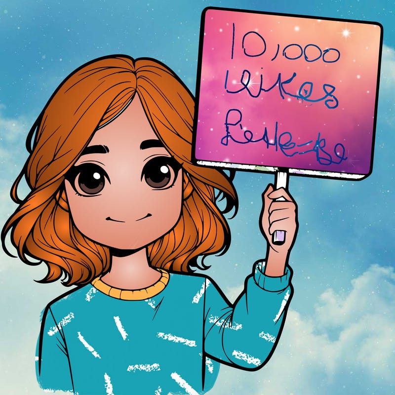 realistic girl holding up a sign