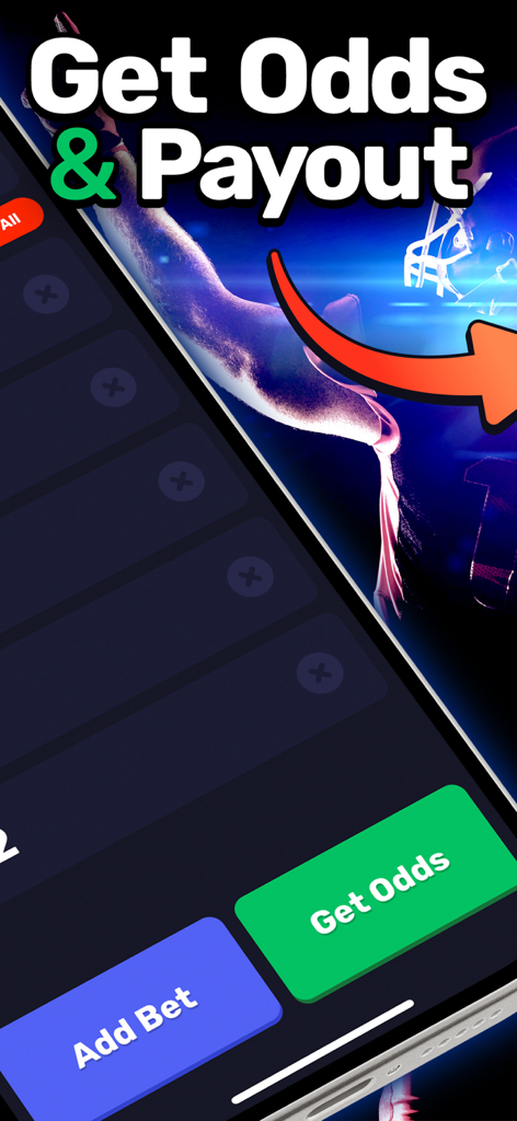 Bet Stuff ▶▶ Odds Calculator - Bet Stuff app interface for calculating sports betting odds and payouts