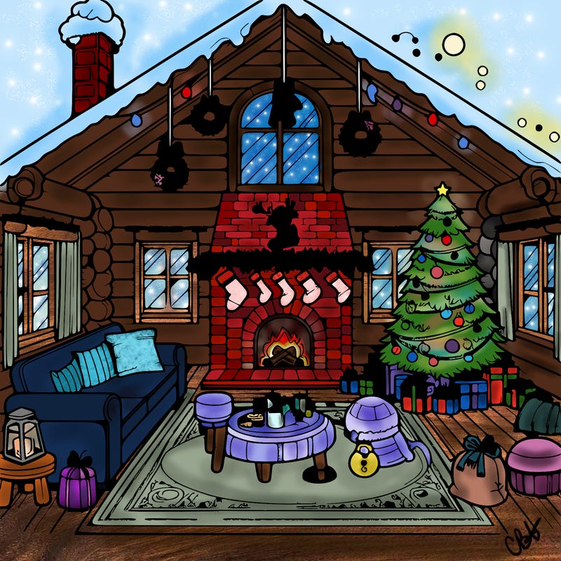 christmas house interior