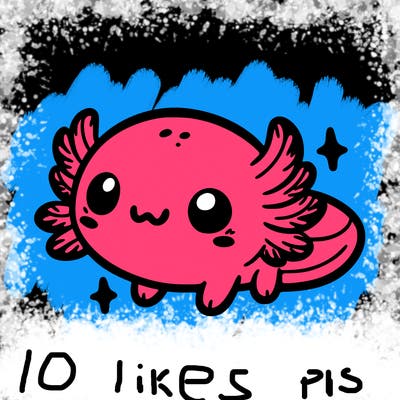 cute easy baby axolotl