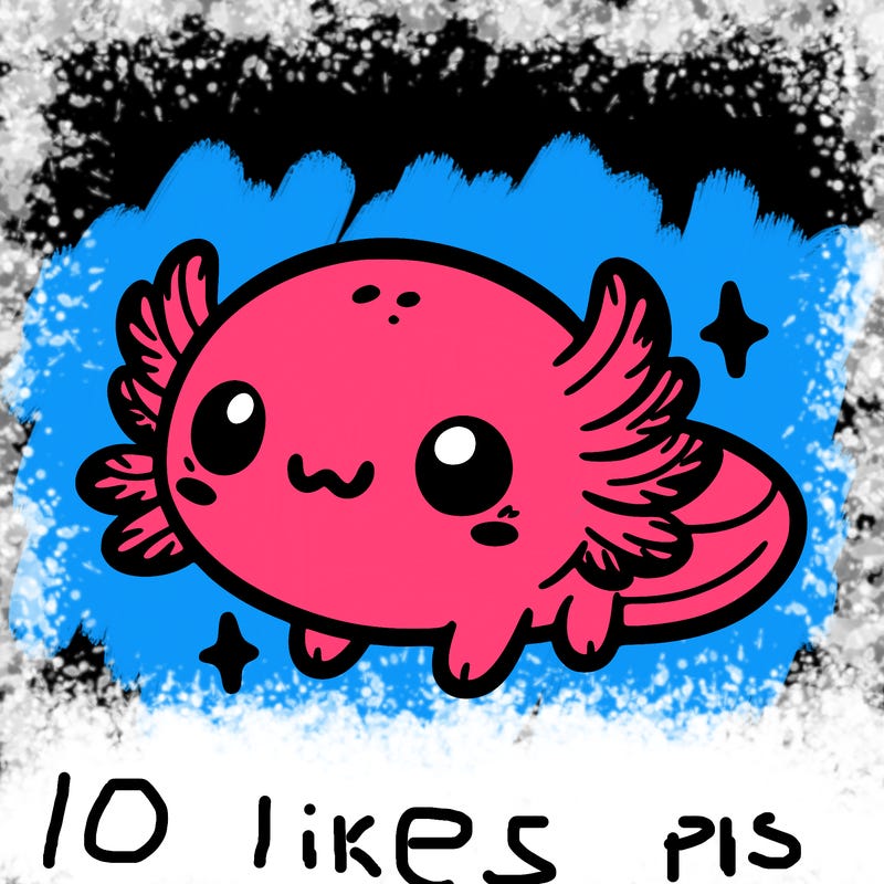 cute easy baby axolotl