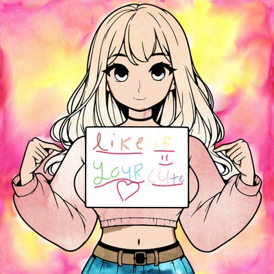 girl holding a blank sign in a long sleeve crop top