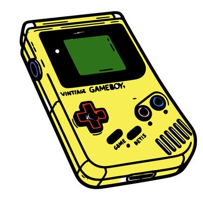 vintage 90s gameboy