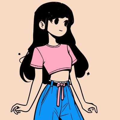 girl in a cute crop top