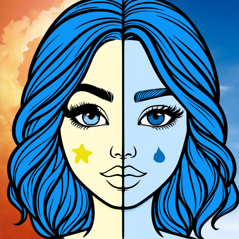 realistic girl split half