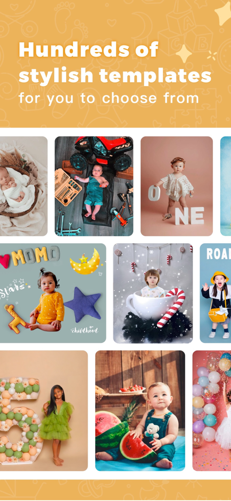 Baby AI Photo Editor LittleCam - Uma coleção de modelos de fotos de bebê elegantes e molduras de marcos no aplicativo LittleCam