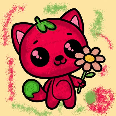 hello kitty holding flower sanrio