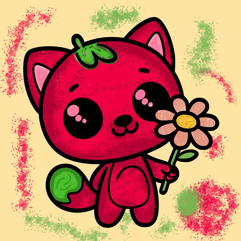 hello kitty holding flower sanrio
