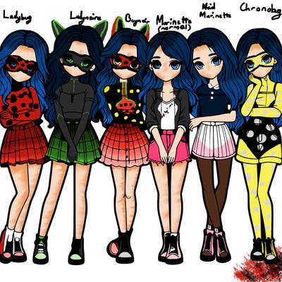 a group of girls realistic