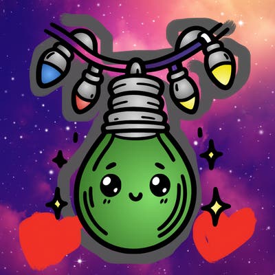 small bulb of a garland