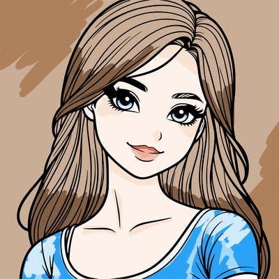 a pretty girl realistic