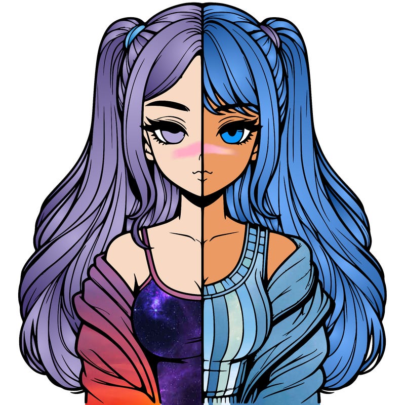 realistic girl split