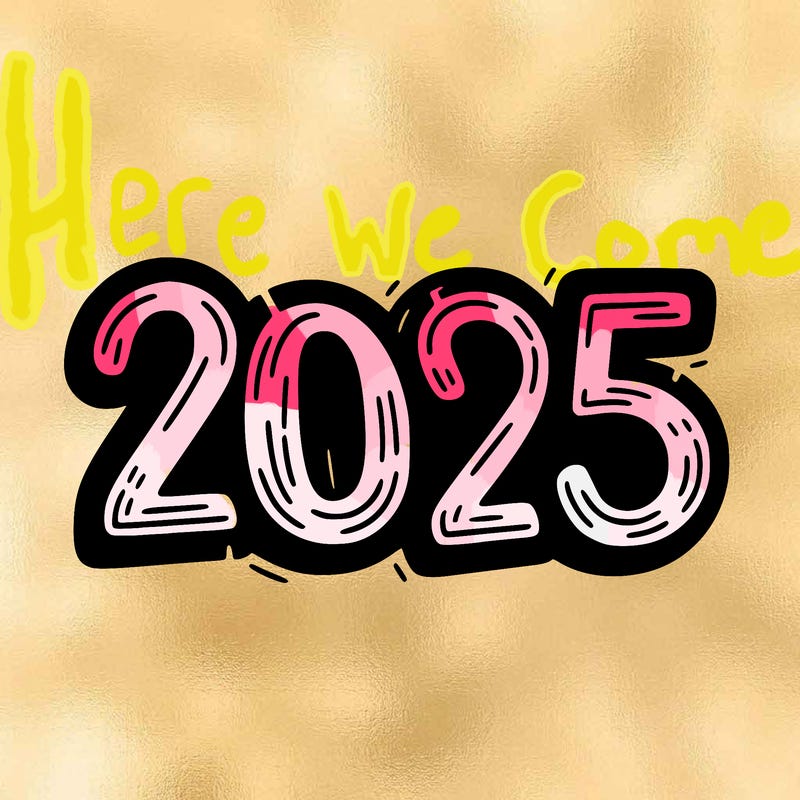 one line scrawled numbers sketch design “2025”