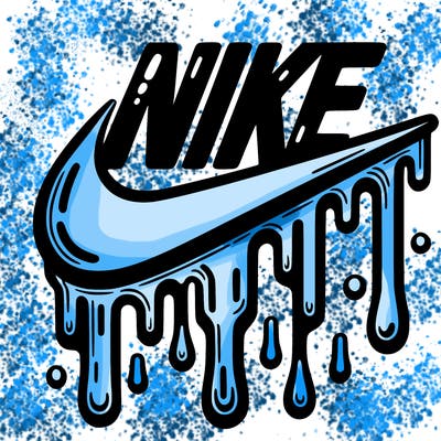 dripping nike logo