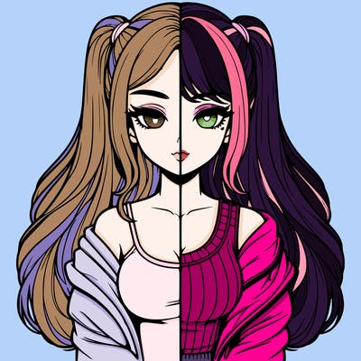 realistic girl split