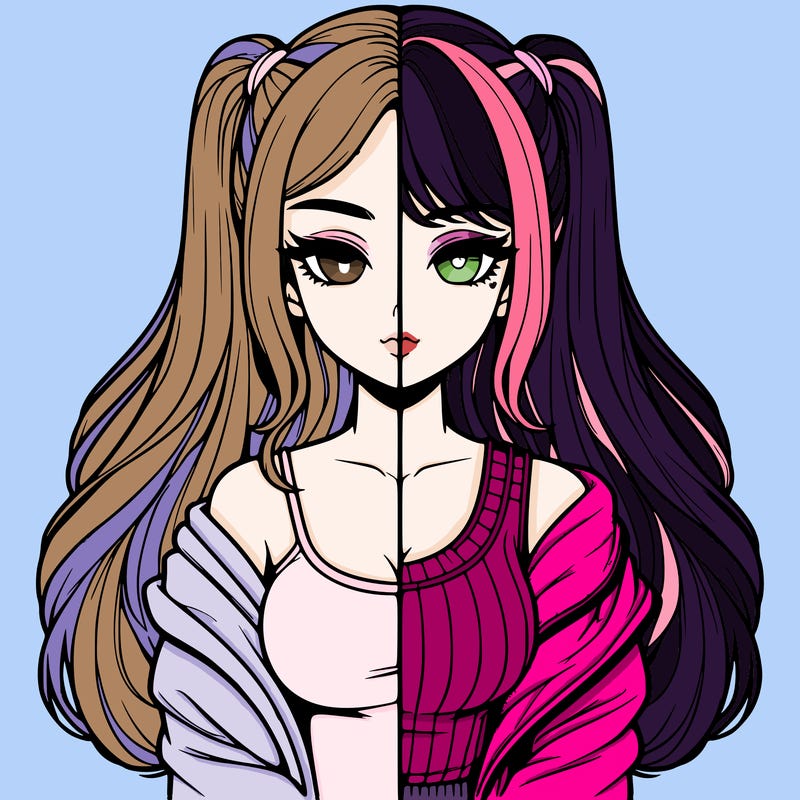 realistic girl split