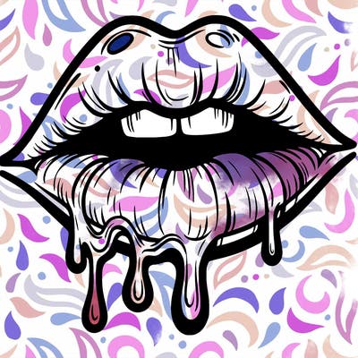 lips that look realistic and drip