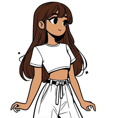 girl in a cute crop top