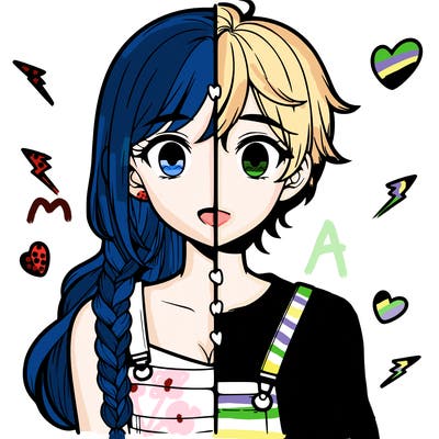 realistic girl boy split