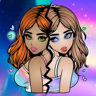 realistic girl split