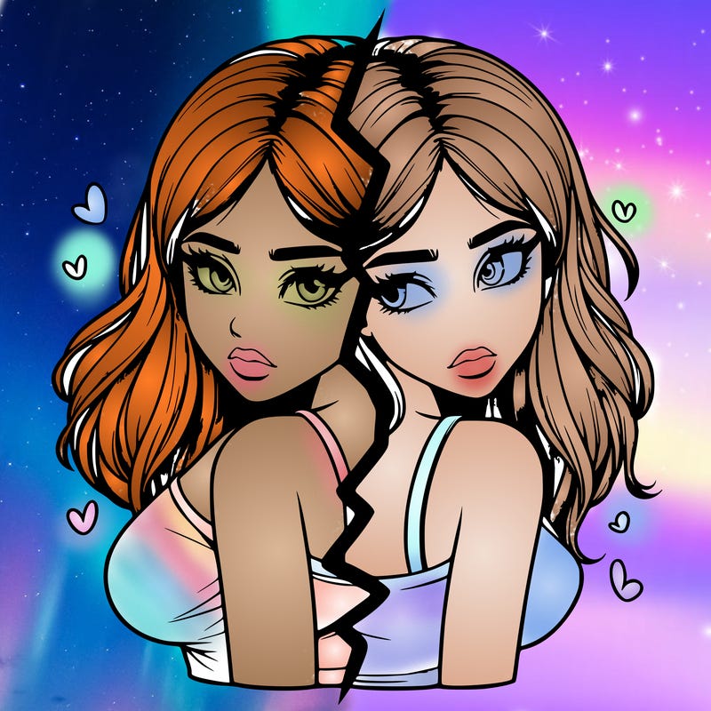 realistic girl split