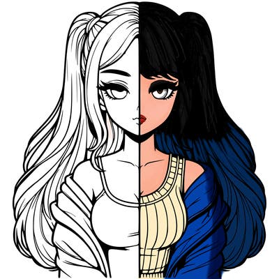 realistic girl split