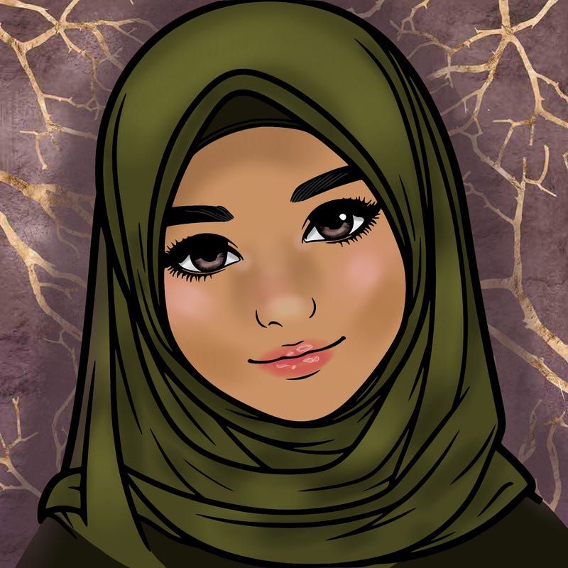 realistic girl with hijap