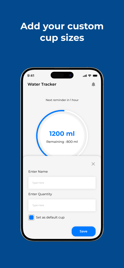 Water Intake : Water Tracker - Health & Fitness App | MWM