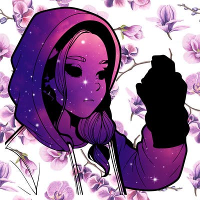 a realistic girl, spray painting