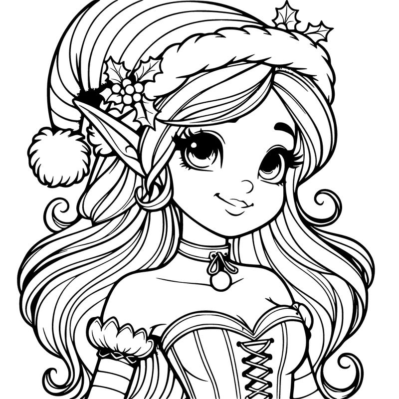 realistic christmas elf girl