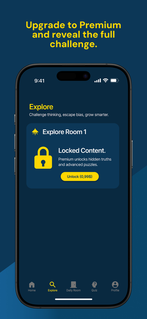 Мiniсhаt Apр - Minichat app premium upgrade screen with locked explore room content