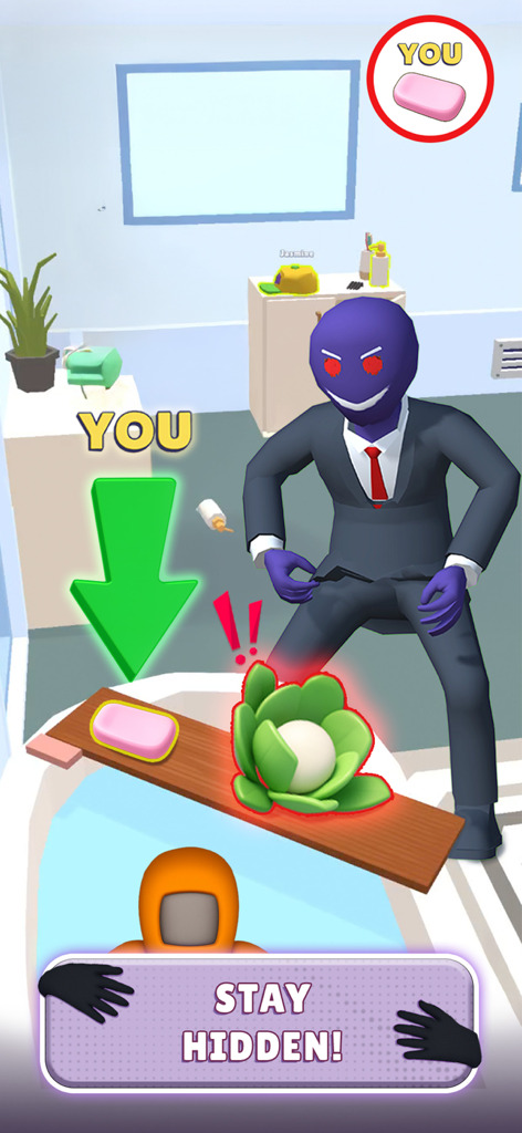 Hunt & Seek - Hide and seek game where player hides as soap in a bathroom