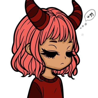 girl with horns