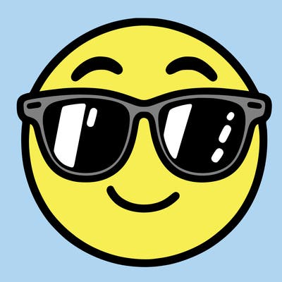 emoji with sunglasses