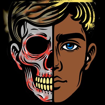 half face half skull