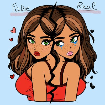 realistic girl split