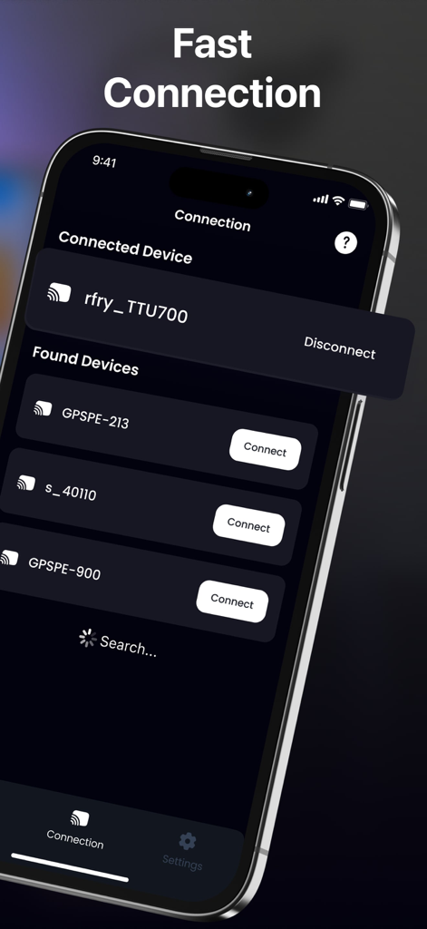 Stick Master app interface displaying a list of smart TVs for fast connection