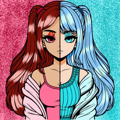 realistic girl split