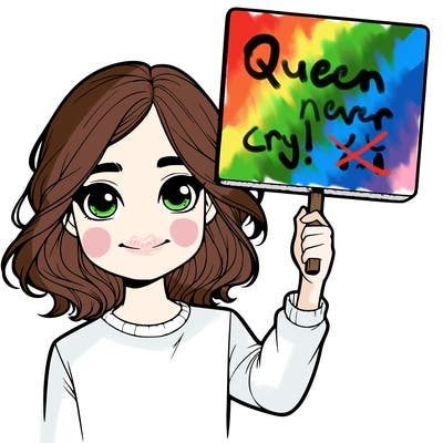 realistic girl holding up a sign