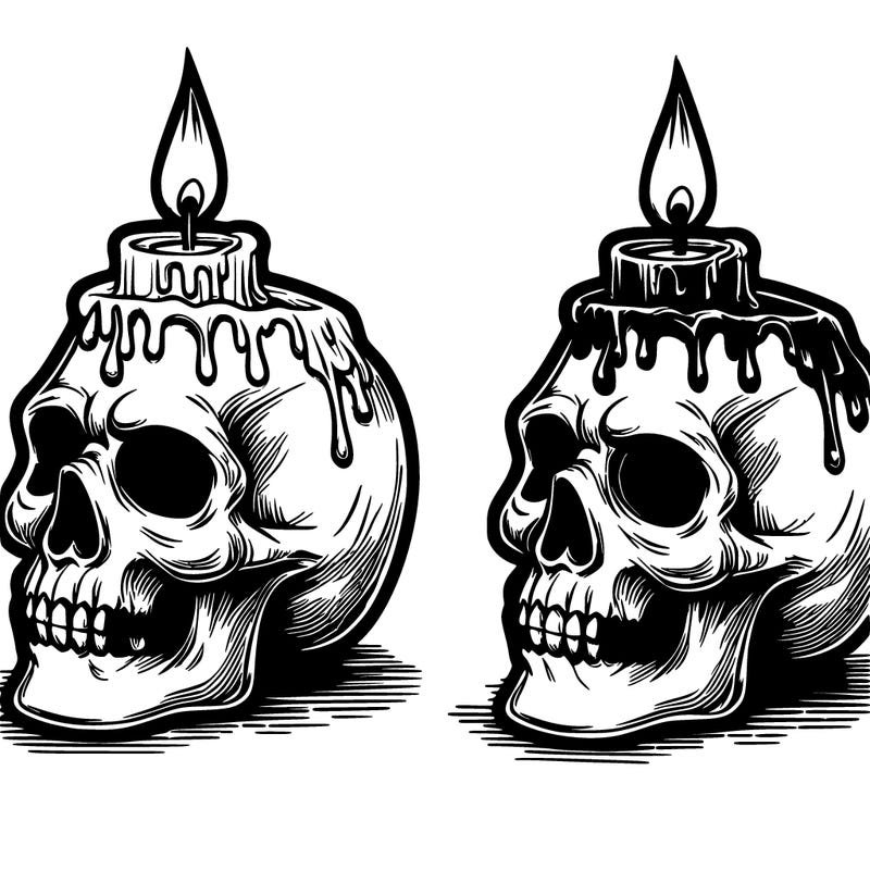 realistic scull candles
