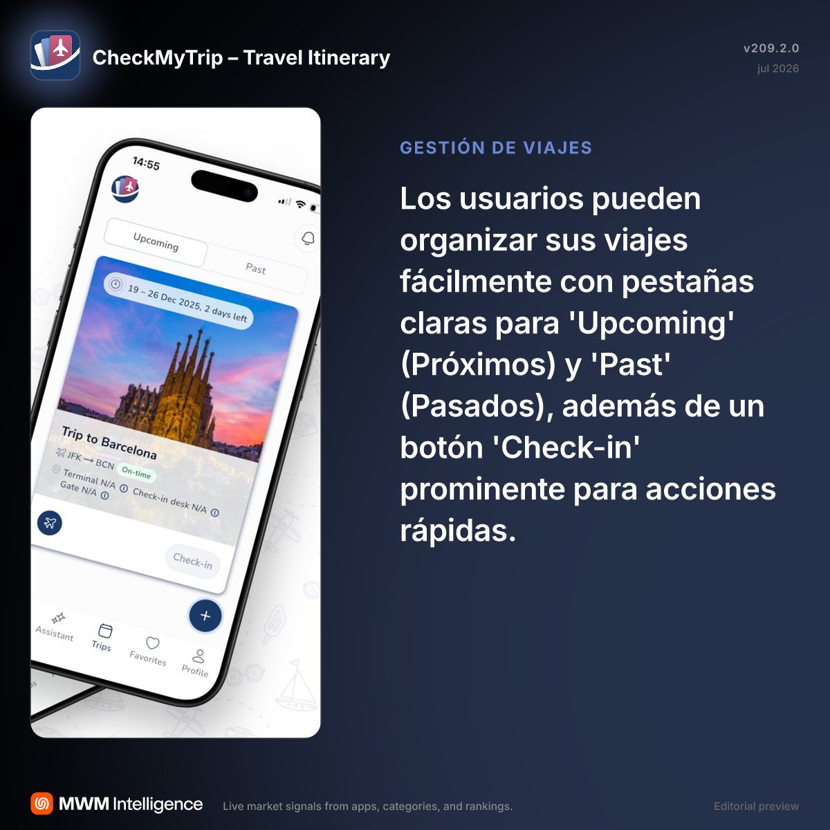 CheckMyTrip – Travel Itinerary - App de Viajes | MWM
