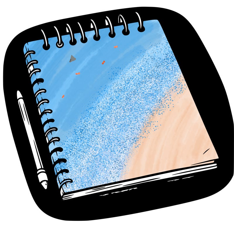 a blank sketch pad
