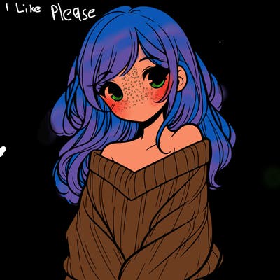 shy pretty girl wearing a sweater that is falling off one shoulder portrait