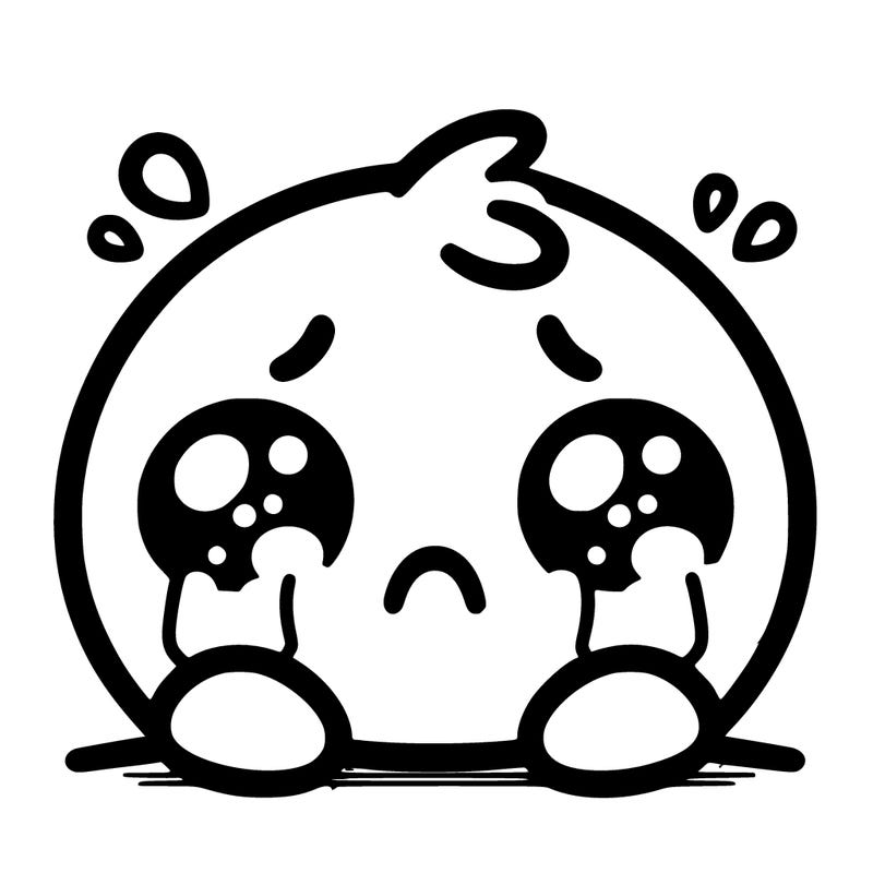 sad face and cute cry