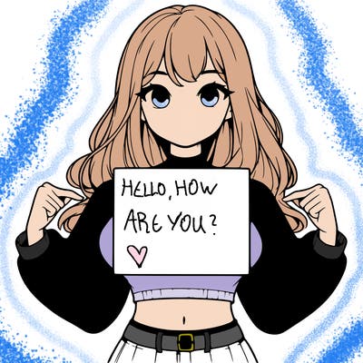 girl holding a blank sign in a long sleeve crop top